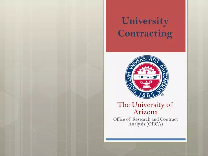 university contracting