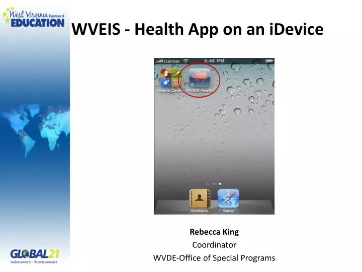 wveis health app on an idevice