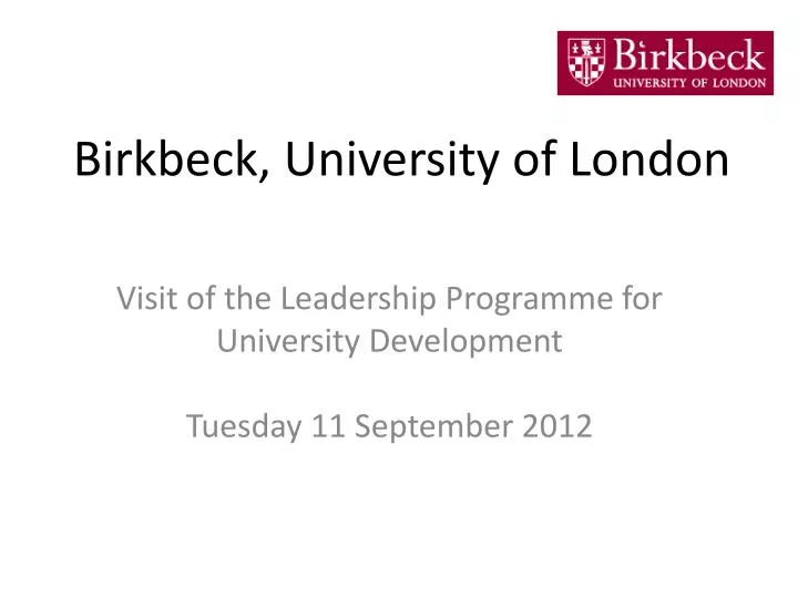 birkbeck university of london