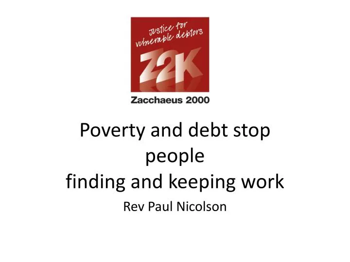 poverty and debt stop people