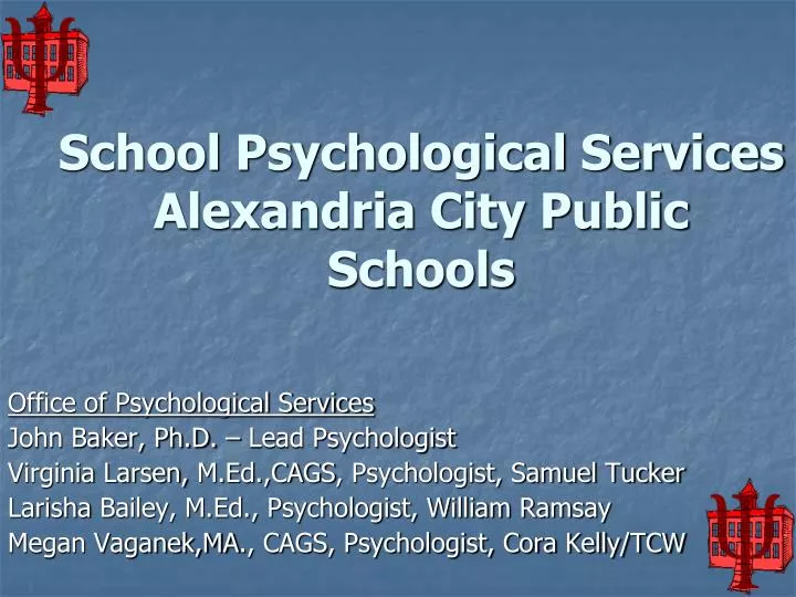 school psychological services alexandria city public schools