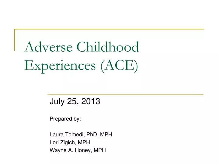adverse childhood experiences ace