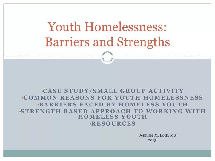 youth homelessness barriers and strengths