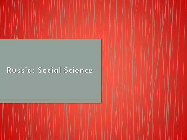 russia social science