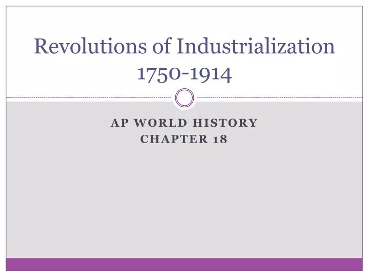 revolutions of industrialization 1750 1914