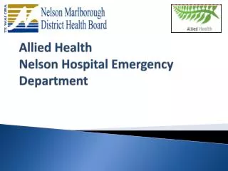 Allied Health Nelson Hospital Emergency Department