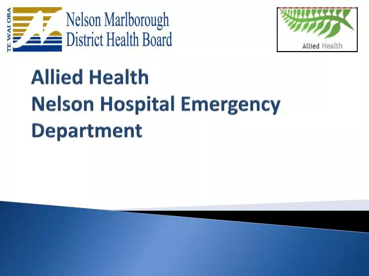 allied health nelson hospital emergency department