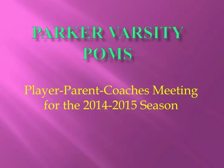 parker varsity poms