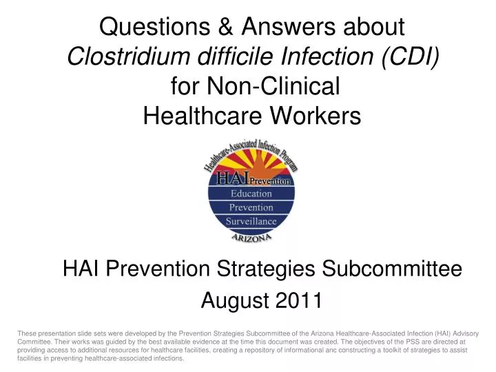 questions answers about clostridium difficile infection cdi for non clinical healthcare workers
