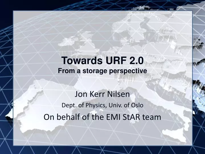 towards urf 2 0 from a storage perspective