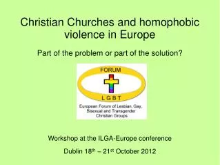 Christian Churches and homophobic violence in Europe