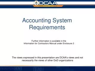 Accounting System Requirements