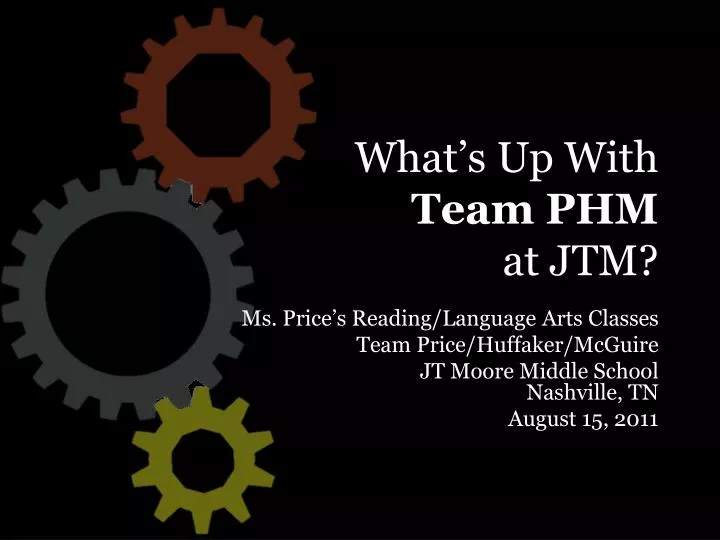 what s up with team phm at jtm