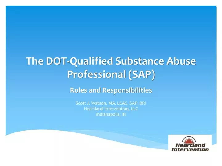 the dot qualified substance abuse professional sap