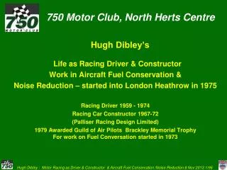 750 Motor Club, North Herts Centre