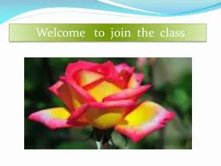Welcome to join the class
