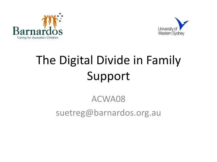 the digital divide in family support