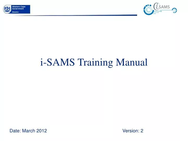 i sams training manual