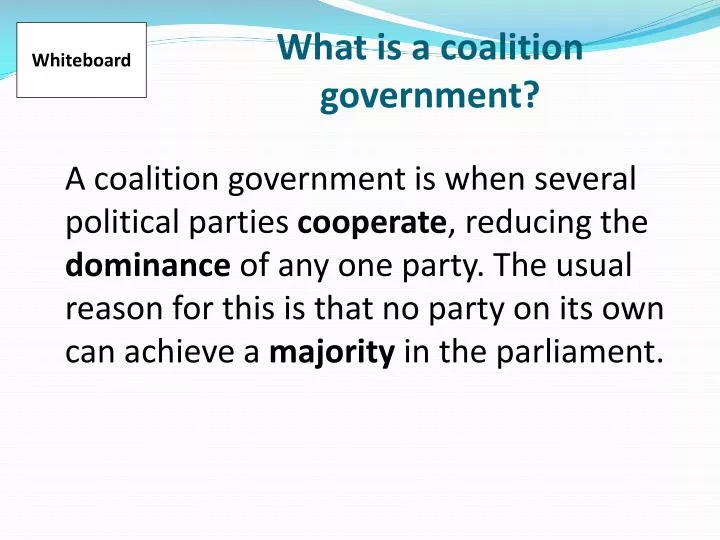 what is a coalition government