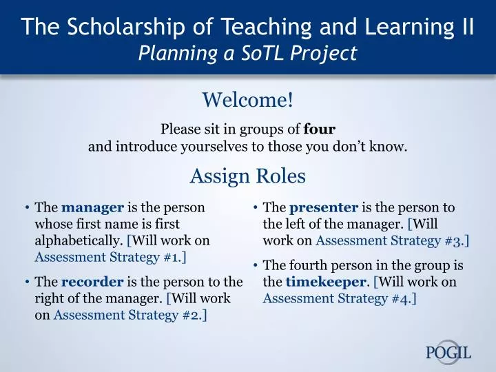 the scholarship of teaching and learning ii planning a sotl project