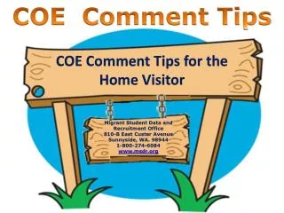 COE Comment Tips