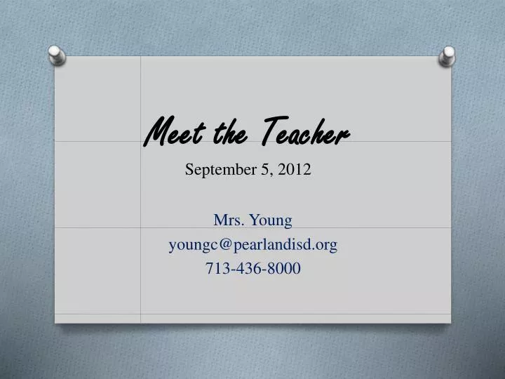 meet the teacher september 5 2012