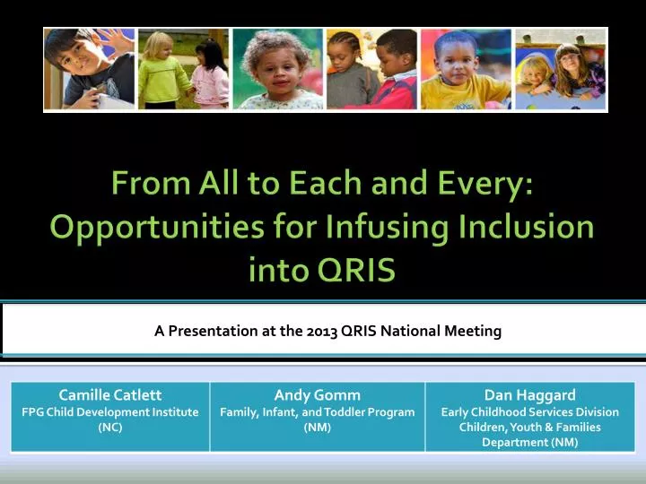 from all to each and every opportunities for infusing inclusion into qris