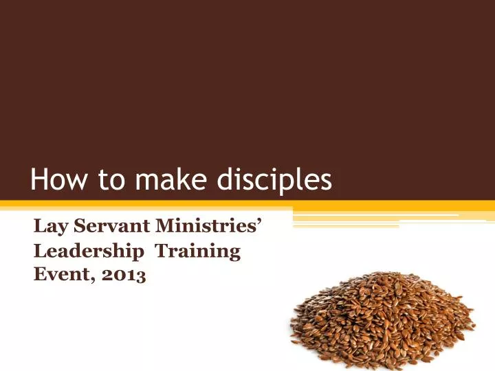 how to make disciples