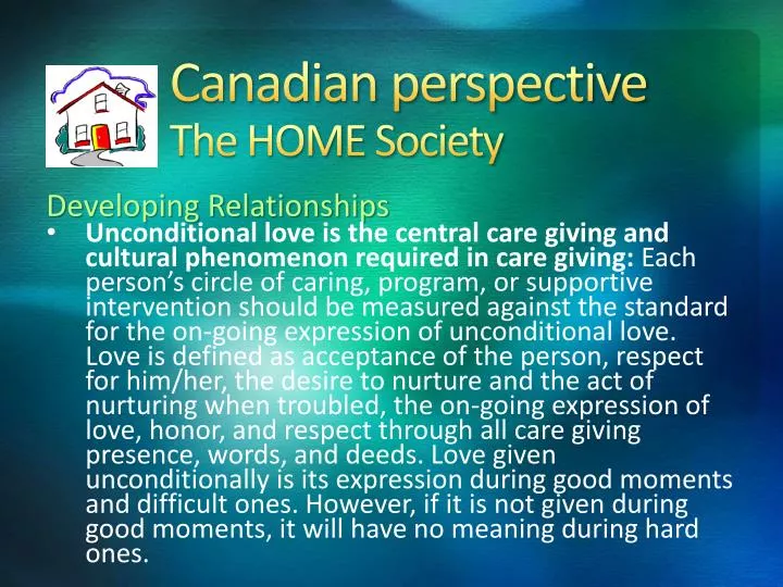 canadian perspective the home society