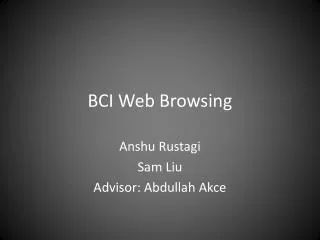 BCI Web Browsing