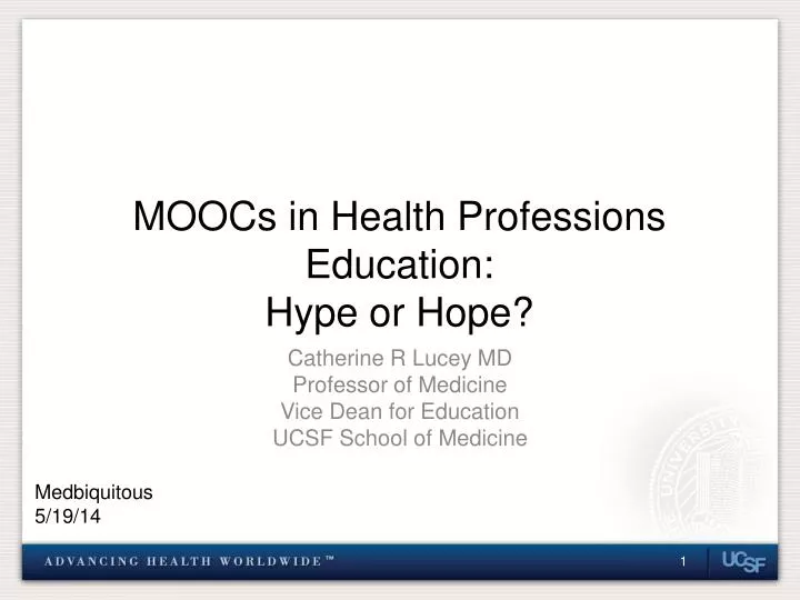 moocs in health professions education hype or hope