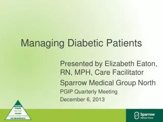 Managing Diabetic Patients
