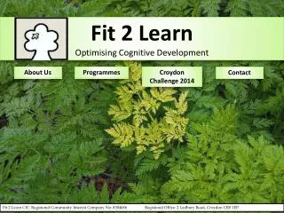 Fit 2 Learn Optimising Cognitive Development