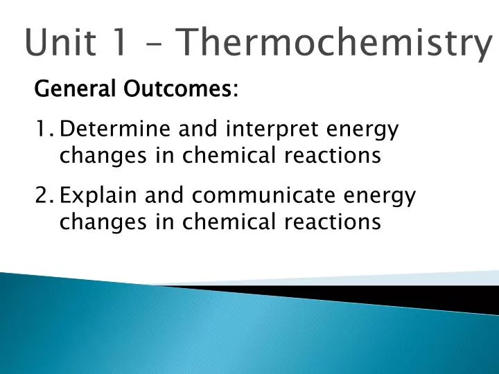 unit 1 thermochemistry