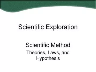 Scientific Exploration