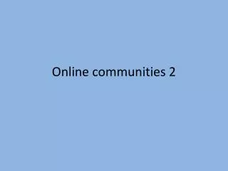 online communities 2