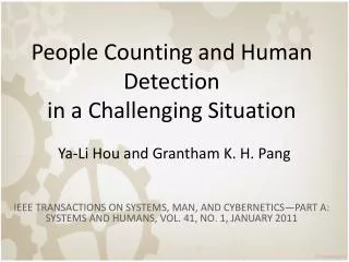 People Counting and Human Detection in a Challenging Situation