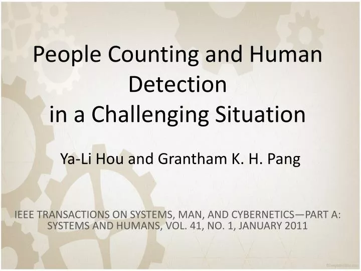 people counting and human detection in a challenging situation