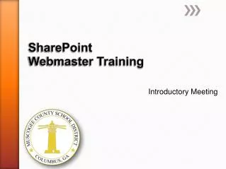SharePoint Webmaster Training