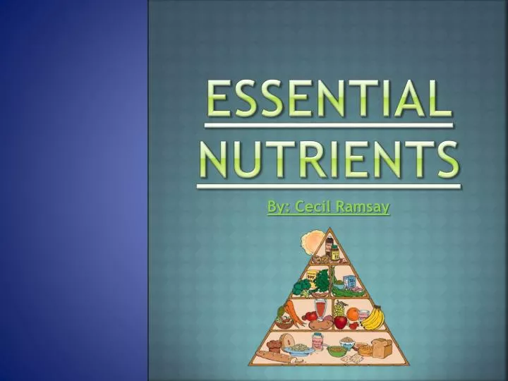 essential nutrients