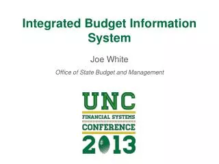 Integrated Budget Information System