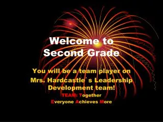 welcome to second grade