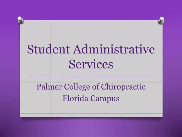 student administrative services