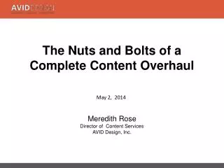 The Nuts and Bolts of a Complete Content Overhaul