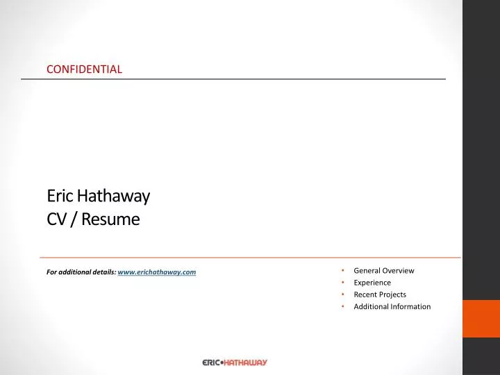 eric hathaway cv resume