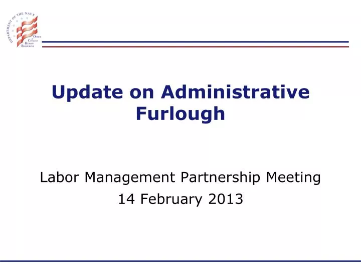 update on administrative furlough