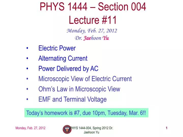 phys 1444 section 004 lecture 11