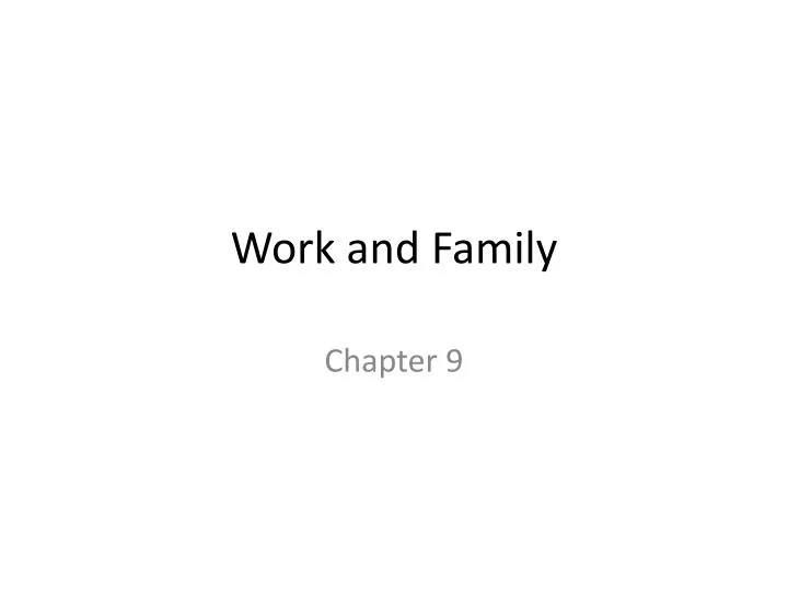 work and family