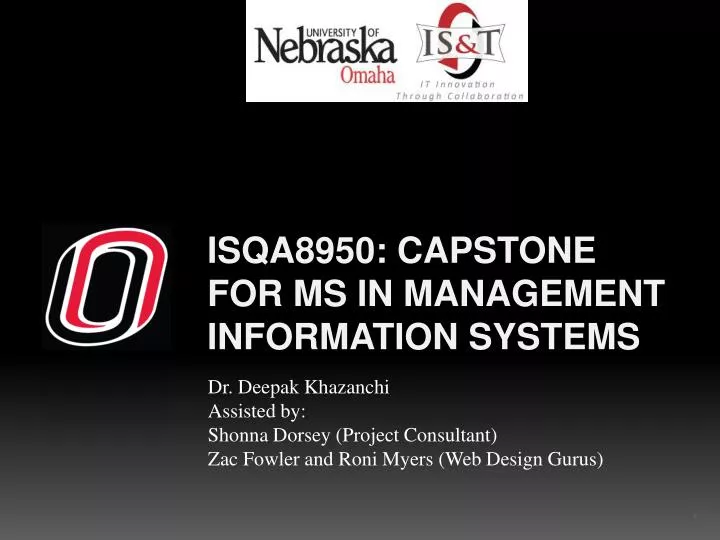 isqa8950 capstone for ms in management information systems