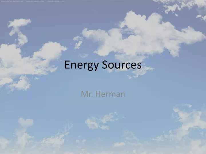 energy sources